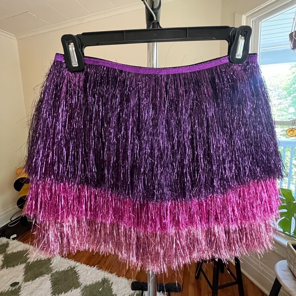 Nasty Gal High Waisted Tinsel Fringe Shorts
